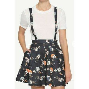 Haikyuu Chibi All Over Print Suspenders Skirt A Line Skater Women’s Juniors XL